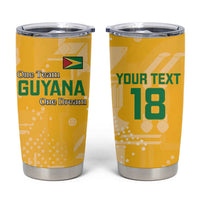 Custom Guyana Football Tumbler Cup One Team One Game Yellow Version - Wonder Print Shop