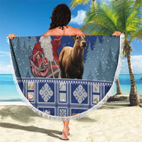Finland Joulupukki Christmas Beach Blanket Mythology Hannunvaakuna - Wonder Print Shop