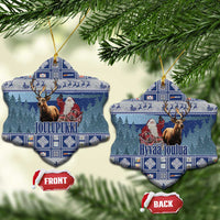 Finland Joulupukki Christmas Ceramic Ornament Mythology Hannunvaakuna - Wonder Print Shop