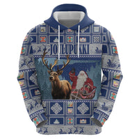 Finland Joulupukki Christmas Hoodie Mythology Hannunvaakuna - Wonder Print Shop