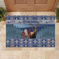 Finland Joulupukki Christmas Rubber Doormat Mythology Hannunvaakuna - Wonder Print Shop