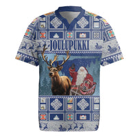 Finland Joulupukki Christmas Rugby Jersey Mythology Hannunvaakuna - Wonder Print Shop