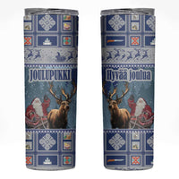 Finland Joulupukki Christmas Skinny Tumbler Mythology Hannunvaakuna - Wonder Print Shop