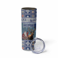 Finland Joulupukki Christmas Skinny Tumbler Mythology Hannunvaakuna - Wonder Print Shop