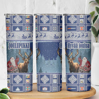 Finland Joulupukki Christmas Skinny Tumbler Mythology Hannunvaakuna - Wonder Print Shop
