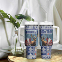 Finland Joulupukki Christmas Tumbler With Handle Mythology Hannunvaakuna - Wonder Print Shop