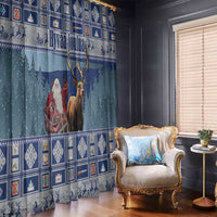 Finland Joulupukki Christmas Window Curtain Mythology Hannunvaakuna - Wonder Print Shop