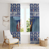 Finland Joulupukki Christmas Window Curtain Mythology Hannunvaakuna - Wonder Print Shop