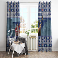 Finland Joulupukki Christmas Window Curtain Mythology Hannunvaakuna - Wonder Print Shop