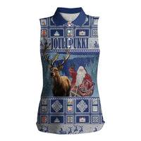 Finland Joulupukki Christmas Women Sleeveless Polo Shirt Mythology Hannunvaakuna - Wonder Print Shop