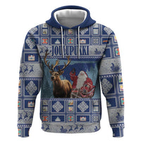 Finland Joulupukki Christmas Zip Hoodie Mythology Hannunvaakuna - Wonder Print Shop