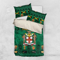 Personalized Jamaica Christmas Bedding Set Coat Of Arms - Merri Crissmuss - Wonder Print Shop