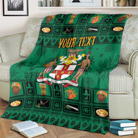 Personalized Jamaica Christmas Blanket Coat Of Arms - Merri Crissmuss