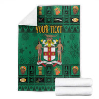 Personalized Jamaica Christmas Blanket Coat Of Arms - Merri Crissmuss