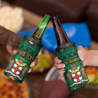 Personalized Jamaica Christmas 4 in 1 Can Cooler Tumbler Coat Of Arms - Merri Crissmuss - Wonder Print Shop