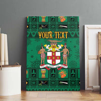 Personalized Jamaica Christmas Canvas Wall Art Coat Of Arms - Merri Crissmuss - Wonder Print Shop