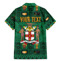 Personalized Jamaica Christmas Family Matching Mermaid Dress and Hawaiian Shirt Coat Of Arms - Merri Crissmuss - Wonder Print Shop