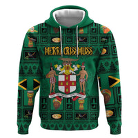 Personalized Jamaica Christmas Hoodie Coat Of Arms - Merri Crissmuss - Wonder Print Shop