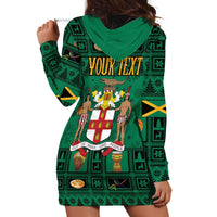 Personalized Jamaica Christmas Hoodie Dress Coat Of Arms - Merri Crissmuss - Wonder Print Shop