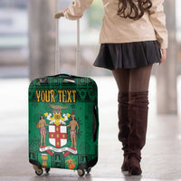 Personalized Jamaica Christmas Luggage Cover Coat Of Arms - Merri Crissmuss - Wonder Print Shop