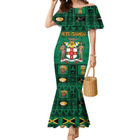 Personalized Jamaica Christmas Mermaid Dress Coat Of Arms - Merri Crissmuss - Wonder Print Shop