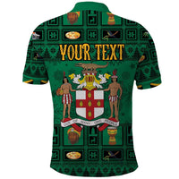 Personalized Jamaica Christmas Polo Shirt Coat Of Arms - Merri Crissmuss - Wonder Print Shop