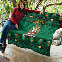 Personalized Jamaica Christmas Quilt Coat Of Arms - Merri Crissmuss - Wonder Print Shop