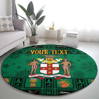 Personalized Jamaica Christmas Round Carpet Coat Of Arms - Merri Crissmuss