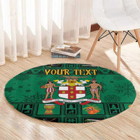 Personalized Jamaica Christmas Round Carpet Coat Of Arms - Merri Crissmuss