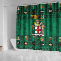 Personalized Jamaica Christmas Shower Curtain Coat Of Arms - Merri Crissmuss