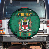 Personalized Jamaica Christmas Spare Tire Cover Coat Of Arms - Merri Crissmuss - Wonder Print Shop
