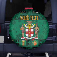 Personalized Jamaica Christmas Spare Tire Cover Coat Of Arms - Merri Crissmuss - Wonder Print Shop