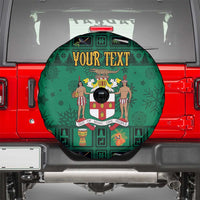Personalized Jamaica Christmas Spare Tire Cover Coat Of Arms - Merri Crissmuss - Wonder Print Shop