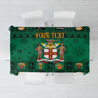 Personalized Jamaica Christmas Tablecloth Coat Of Arms - Merri Crissmuss - Wonder Print Shop