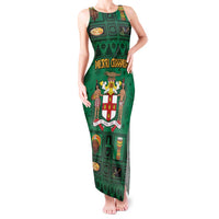 Personalized Jamaica Christmas Tank Maxi Dress Coat Of Arms - Merri Crissmuss - Wonder Print Shop