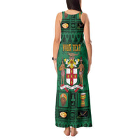 Personalized Jamaica Christmas Tank Maxi Dress Coat Of Arms - Merri Crissmuss - Wonder Print Shop