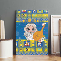 Personalized Ukraine Christmas Canvas Wall Art Star of Bethlehem With Angle Funny - Wonder Print Shop