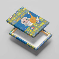 Personalized Ukraine Christmas Canvas Wall Art Star of Bethlehem With Angle Funny - Wonder Print Shop