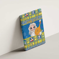 Personalized Ukraine Christmas Canvas Wall Art Star of Bethlehem With Angle Funny - Wonder Print Shop