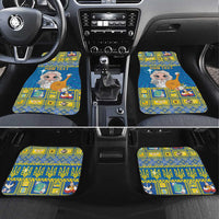 Personalized Ukraine Christmas Car Mats Star of Bethlehem With Angle Funny - Wonder Print Shop