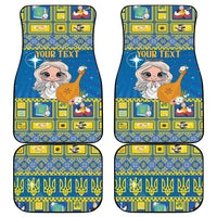 Personalized Ukraine Christmas Car Mats Star of Bethlehem With Angle Funny - Wonder Print Shop