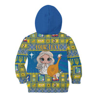 Personalized Ukraine Christmas Kid Hoodie Star of Bethlehem With Angle Funny - Wonder Print Shop