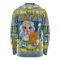 Personalized Ukraine Christmas Long Sleeve Shirt Star of Bethlehem With Angle Funny - Wonder Print Shop