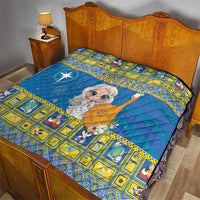 Personalized Ukraine Christmas Quilt Star of Bethlehem With Angle Funny - Wonder Print Shop