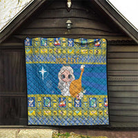 Personalized Ukraine Christmas Quilt Star of Bethlehem With Angle Funny - Wonder Print Shop