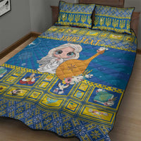 Personalized Ukraine Christmas Quilt Bed Set Star of Bethlehem With Angle Funny - Wonder Print Shop