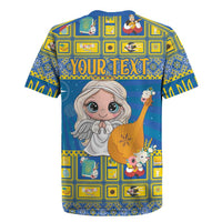 Personalized Ukraine Christmas Rugby Jersey Star of Bethlehem With Angle Funny - Wonder Print Shop