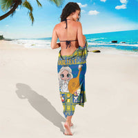 Personalized Ukraine Christmas Sarong Star of Bethlehem With Angle Funny - Wonder Print Shop