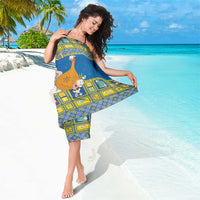 Personalized Ukraine Christmas Sarong Star of Bethlehem With Angle Funny - Wonder Print Shop