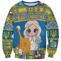 Personalized Ukraine Christmas Sweatshirt Star of Bethlehem With Angle Funny - Wonder Print Shop